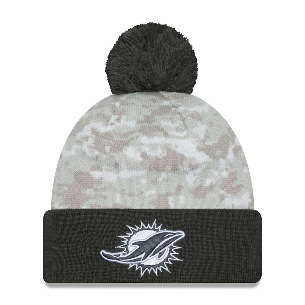 Miami Dolphins 2024 NFL Salute to Service New Era Sport Pom Knit Taass US