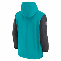 Miami Dolphins 2024 NFL Sideline Pre-Game Nike Lightweight Player Jacket Aqua Classic