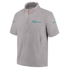 Miami Dolphins 2024 NFL Sideline Nike Lightweight Coach Jacket Gray Fashion