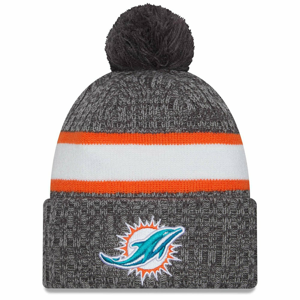 Miami Dolphins Gray 2023 NFL Sideline New Era Sport Knit Hat Taass US