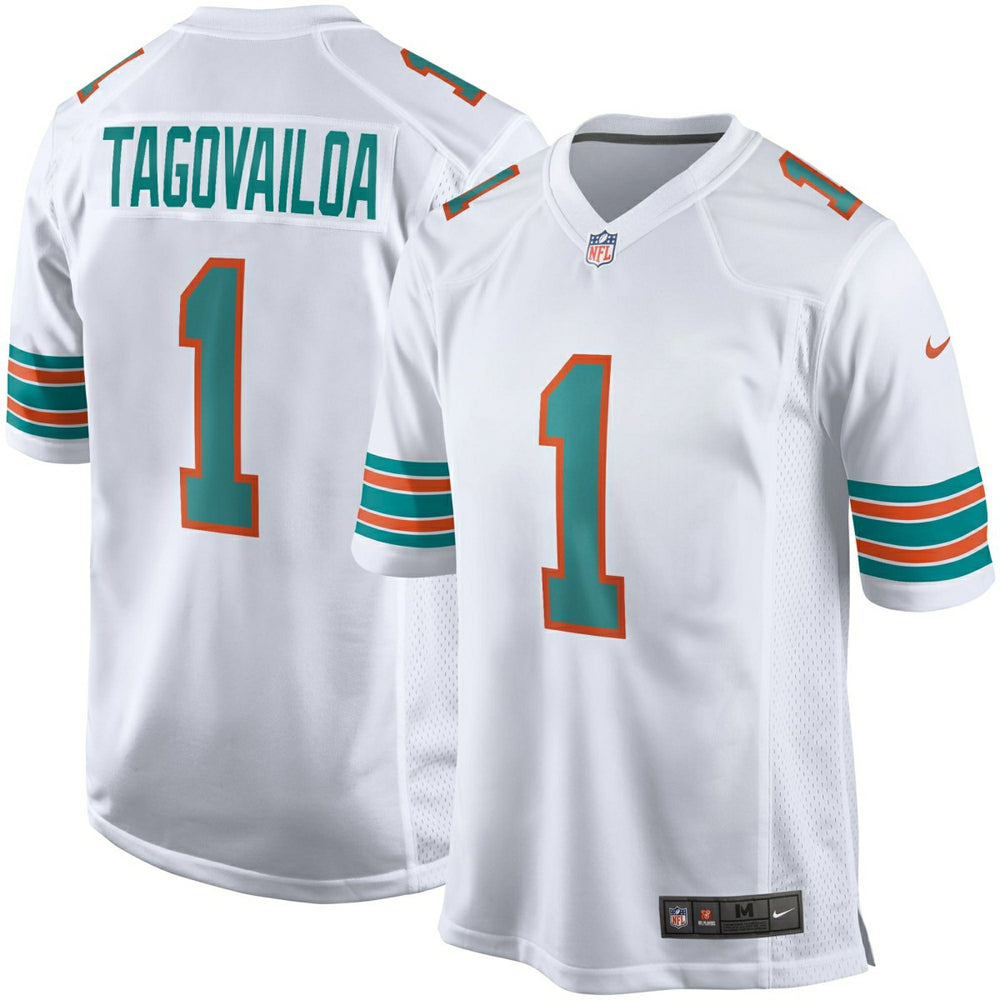Tua Tagovailoa #1 Miami Dolphins Classic Nike Game NFL Jersey White Taass for sale
