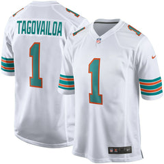 Tua Tagovailoa #1 Miami Dolphins Classic Nike Game NFL Jersey White Taass for sale