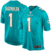 Tua Tagovailoa #1 Miami Dolphins Nike Game NFL Football Jersey Aqua Taass US