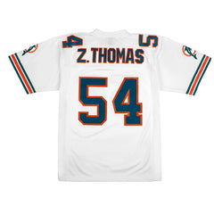 Zach Thomas #54 Miami Dolphins Mitchell & Ness Throwback NFL Jersey White Fashion