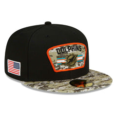 Miami Dolphins 2021 NFL On-Field Salute to Service New Era 59FIFTY Fitted Cap Taass sale