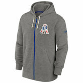 New England Patriots Historic Nike NFL Full-Zip Fleece Hoodie Gray Fashion