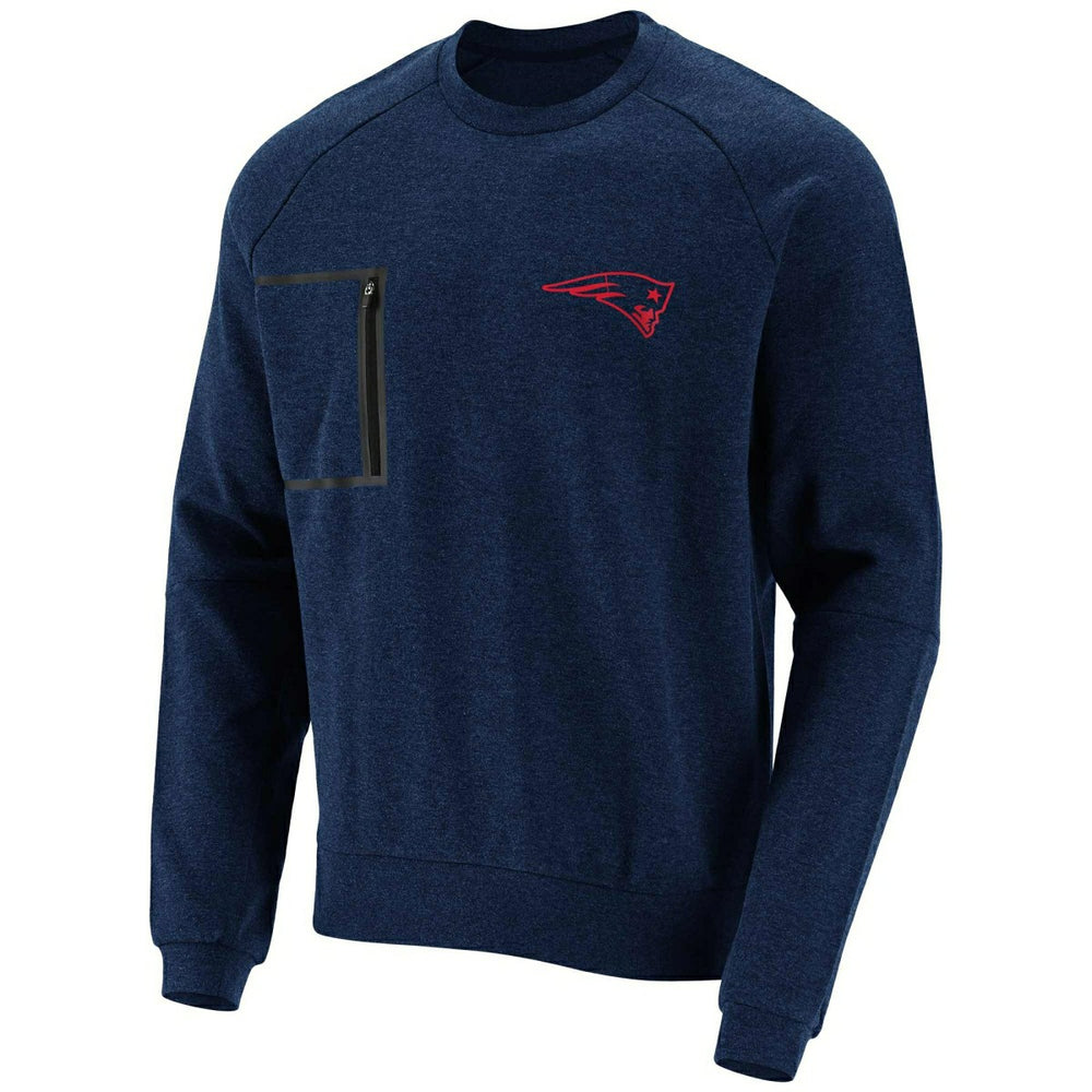 New England Patriots Mono Doorbusters Premium NFL Crewneck Pullover Navy Lifestyle