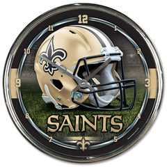 New Orleans Saints Chrome NFL Wall Clock Taass for sale