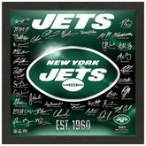 New York Jets 2023/24 Signature Team Logo Framed NFL Photo Taass US