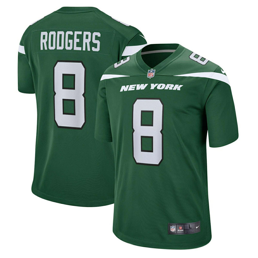 Aaron Rodgers #8 New York Jets Nike Game NFL Jersey Green Taass for sale