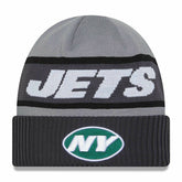 New York Jets 2023 NFL Sideline New Era Tech Knit Beanie Gray Taass sale