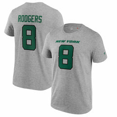 Aaron Rodgers #8 New York Jets Player NFL T-Shirt Gray Taass US