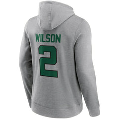 Zach Wilson #2 New York Jets Iconic Player NFL Hoodie Grey Fashion