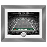 New York Jets Art Deco Stadium Silver Coin Framed NFL Photo Lifestyle