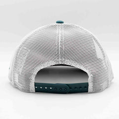 Philadelphia Eagles Patch Trucker New Era Low Profile 9FIFTY Snapback Cap Lifestyle
