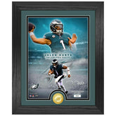 Jalen Hurts Philadelphia Eagles Bronze Coin Framed NFL Photo Lifestyle