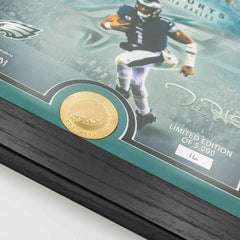 Jalen Hurts Philadelphia Eagles Bronze Coin Framed NFL Photo Lifestyle