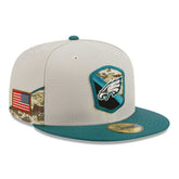 Philadelphia Eagles 2023 NFL Salute to Service New Era 59FIFTY Fitted Cap Taass sale