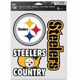 Pittsburgh Steelers Multi-Use NFL Decals Set (3 Pcs.) Taass sale