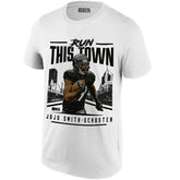 JuJu Smith-Schuster Pittsburgh Run This Town NFLPA T-Shirt White Taass for sale