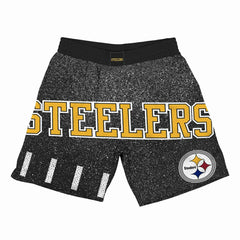 Pittsburgh Steelers Jumbotron Throwback Mitchell & Ness NFL Shorts Black Fashion