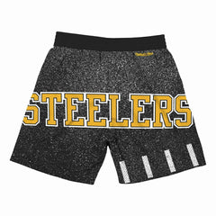 Pittsburgh Steelers Jumbotron Throwback Mitchell & Ness NFL Shorts Black Fashion