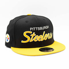 Pittsburgh Steelers 2-Tone Throwback Script New Era 9FIFTY NFL Snapback Cap Taass sale