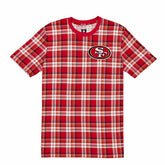 San Francisco 49ers Plaid 2024 New Era 3rd Down NFL T-Shirt Red Classic