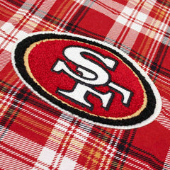 San Francisco 49ers Plaid 2024 New Era 3rd Down NFL T-Shirt Red Classic