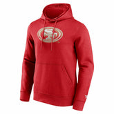 San Francisco 49ers Chrome Logo NFL Hoodie Red Taass for sale