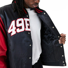 San Francisco 49ers Satin New Era NFL Bomber Jacket Taass US