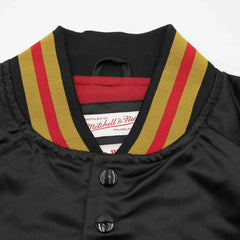 San Francisco 49ers Mitchell & Ness Lightweight Satin NFL Jacket Black Lifestyle