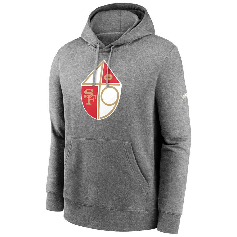 San Francisco 49ers Rewind Logo Nike Club NFL Hoodie Gray Taass for sale