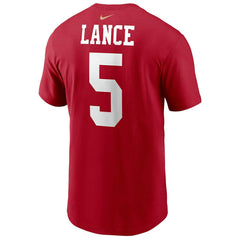 Trey Lance #5 San Francisco 49ers Nike Player NFL T-Shirt Red Classic