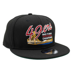 San Francisco 49ers Back To Back Champs New Era 9FIFTY Snapback NFL Cap Black Classic