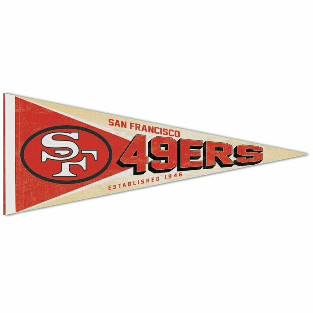 San Francisco 49ers Premium Throwback NFL Pennant Taass for sale