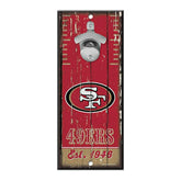 San Francisco 49ers NFL Bottle Opener Sign Fashion