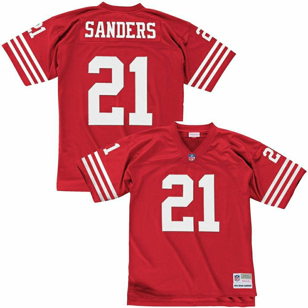 Deion Sanders #21 San Francisco 49ers Legacy Throwback NFL Jersey Red Taass sale