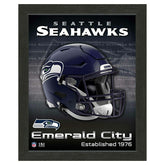 Seattle Seahawks NFL Team Helmet Framed Photo Classic