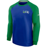 Seattle Seahawks Raglan NFL Throwback Nike Crewneck Pullover Taass for sale