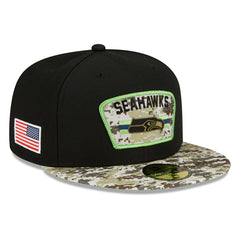 Seattle Seahawks 2021 NFL On-Field Salute to Service New Era 59FIFTY Fitted Cap Classic