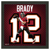 Tom Brady #12 Tampa Bay Buccaneers Impact Jersey Framed NFL Photo Fashion