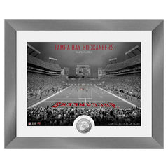 Tampa Bay Buccaneers Art Deco Stadium Silver Coin Framed NFL Photo Lifestyle