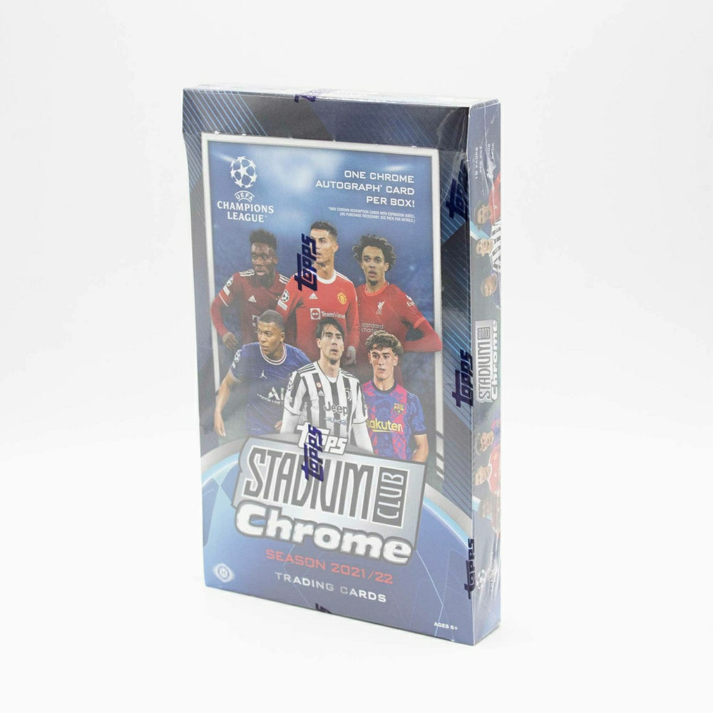 2021/22 Topps UEFA Champions League Stadium Club Chrome Soccer Hobby Box Taass for sale