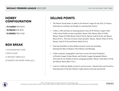 2021/22 Panini Mosaic Premier League EPL Soccer Hobby Box Taass sale