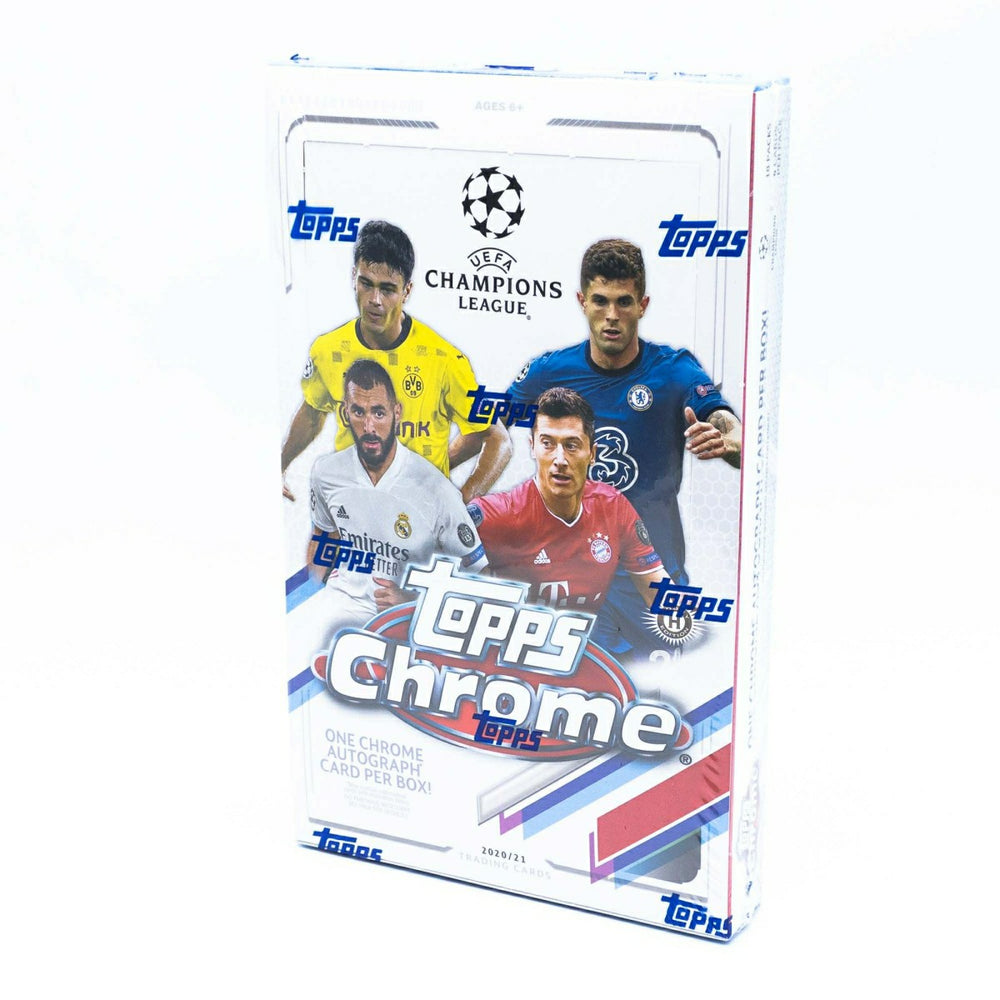 2020/21 Topps Chrome UEFA Champions League Soccer Hobby Box Lifestyle