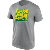 Oregon Ducks State Logo NCAA T-Shirt Gray Taass sale