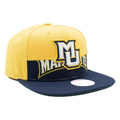 Marquette Golden Eagles Half N Half Snapback NCAA Cap Yellow Taass for sale