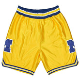 Michigan Wolverines 1991-92 Mitchell & Ness Authentic NCAA Shorts Yellow Fashion