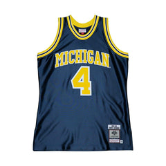 Chris Webber #4 Michigan Wolverines 1991-92 Authentic NCAA Jersey Navy Fashion
